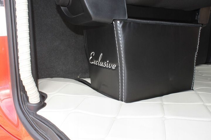Handgefertigter Mercedes Actros MP4 Fußmatten Teppich Komplettset Leder Beige Komplettset mit Türverkleidungsgriff Starterset