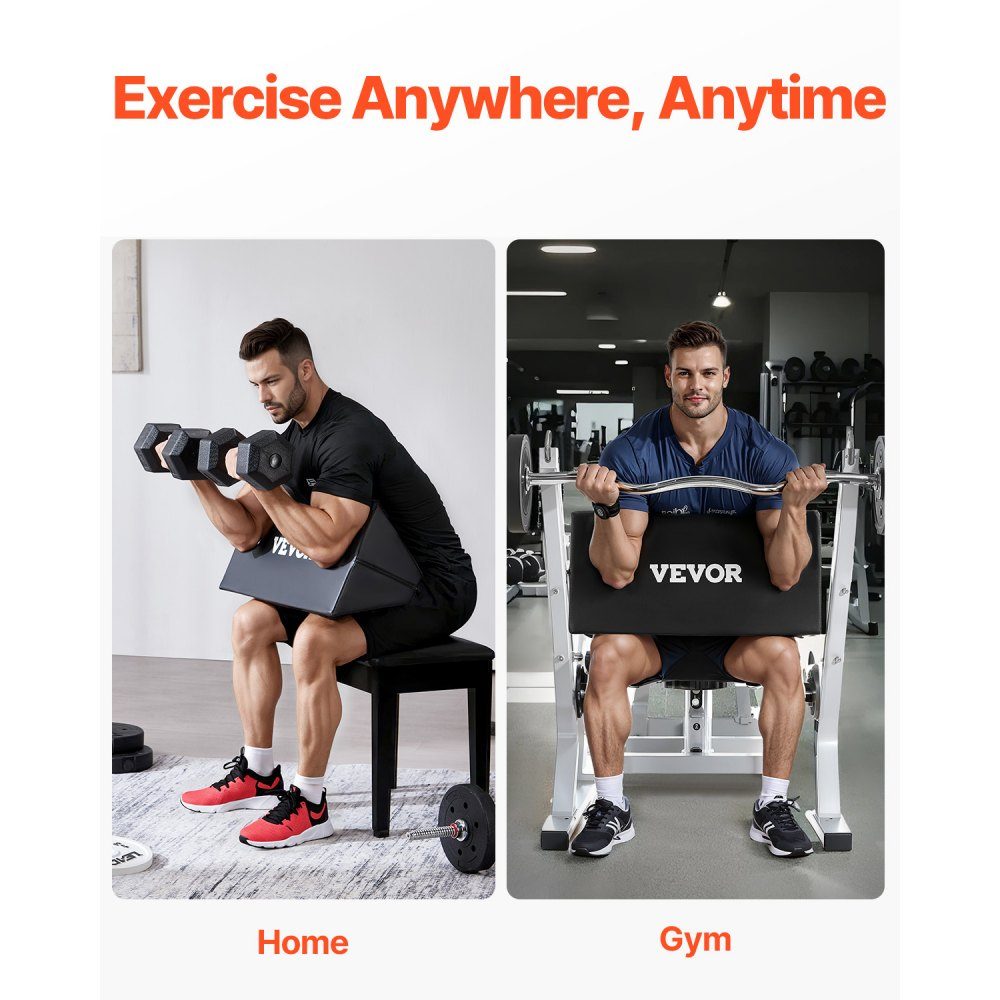 Preacher Curl Pad, tragbare Bizeps-Trainingsunterstützung, Gewichtheber-Trainingsgerät aus hochdichtem EVA-Schaum, Langhantel- und Hantel-Bizeps-Curl-Unterstützungsisolator