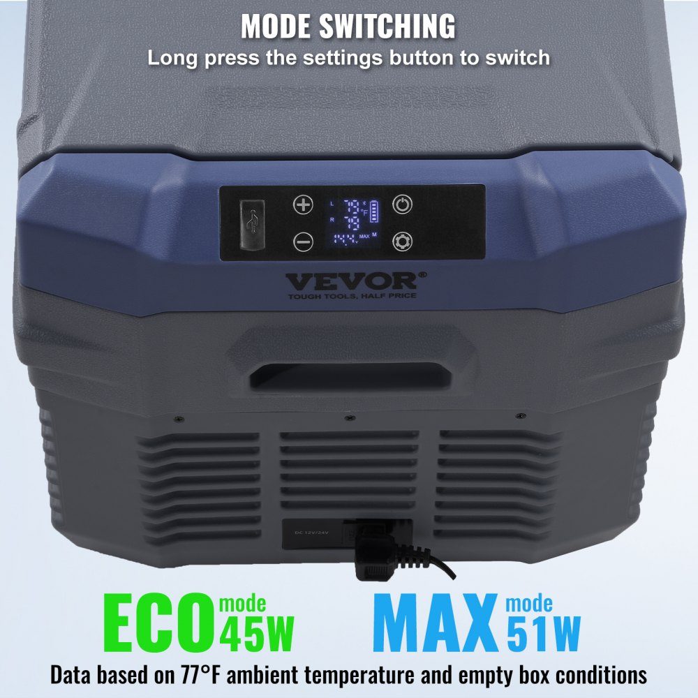 Autokühlschrank, tragbarer 25-Liter-Gefrierschrank mit zwei Zonen, 12-Volt-Autokühlschrank, -4℉-68℉ einstellbarer Bereich, 12/24 V DC und 100–240 V AC Kompressorkühler für Outdoor, Camping, Wohnmobil