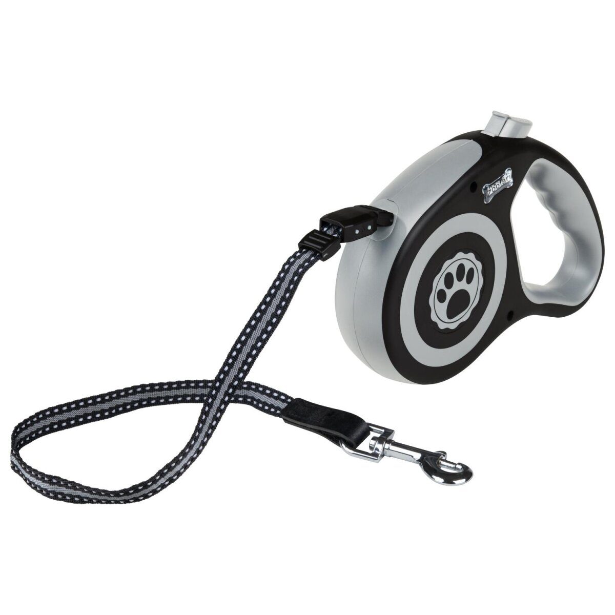 zoofari® Ausziehleine mit Rückzugsmechanismus, 5 m (klein, schwarz)
