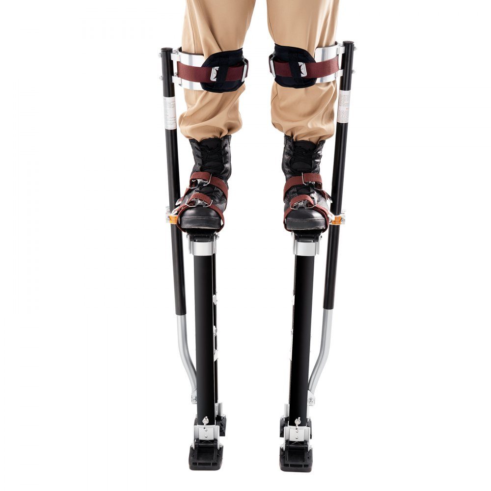 Aluminum Stilts Ceiling Construction 24-40" Height Adjustable Work Stilts Drywall 220lb Load Capacity Painter's Stilts 11-11" Base Size Black Painting Home Decor Tree Trimming Electrical Work