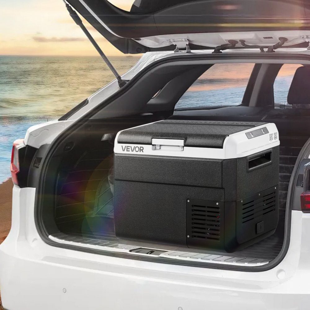 Compressor Cooler Box 30L Portable Car Fridge with Adjustable Temperature & App Control Refrigerator 12/24V DC und 100-240V AC for Outdoor Camping Trips and RVs
