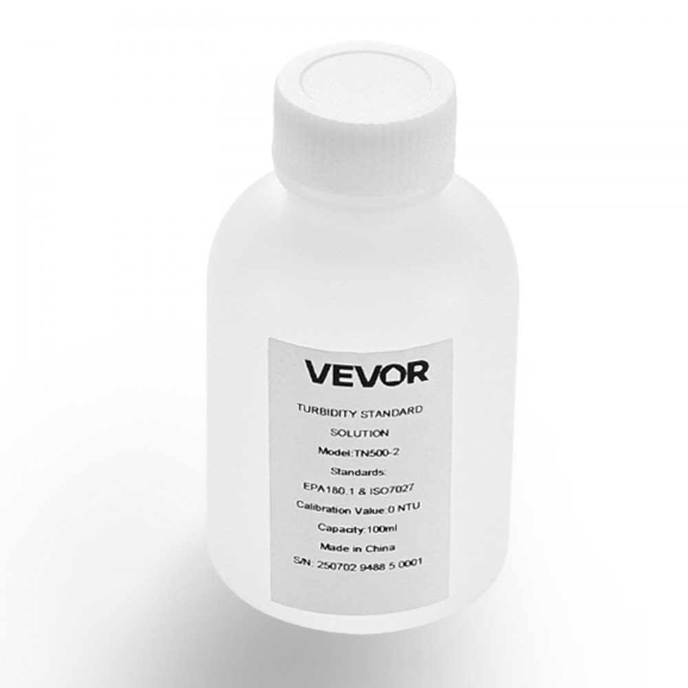 Trübungskalibrierlösung 0 NTU 100 ml, Standard-Trübungslösung zum Nachfüllen von Trübungsmessgeräten, Nulldrift für stabile Konzentration, gebrauchsfertig, geeignet für Weiß-/Rotlicht