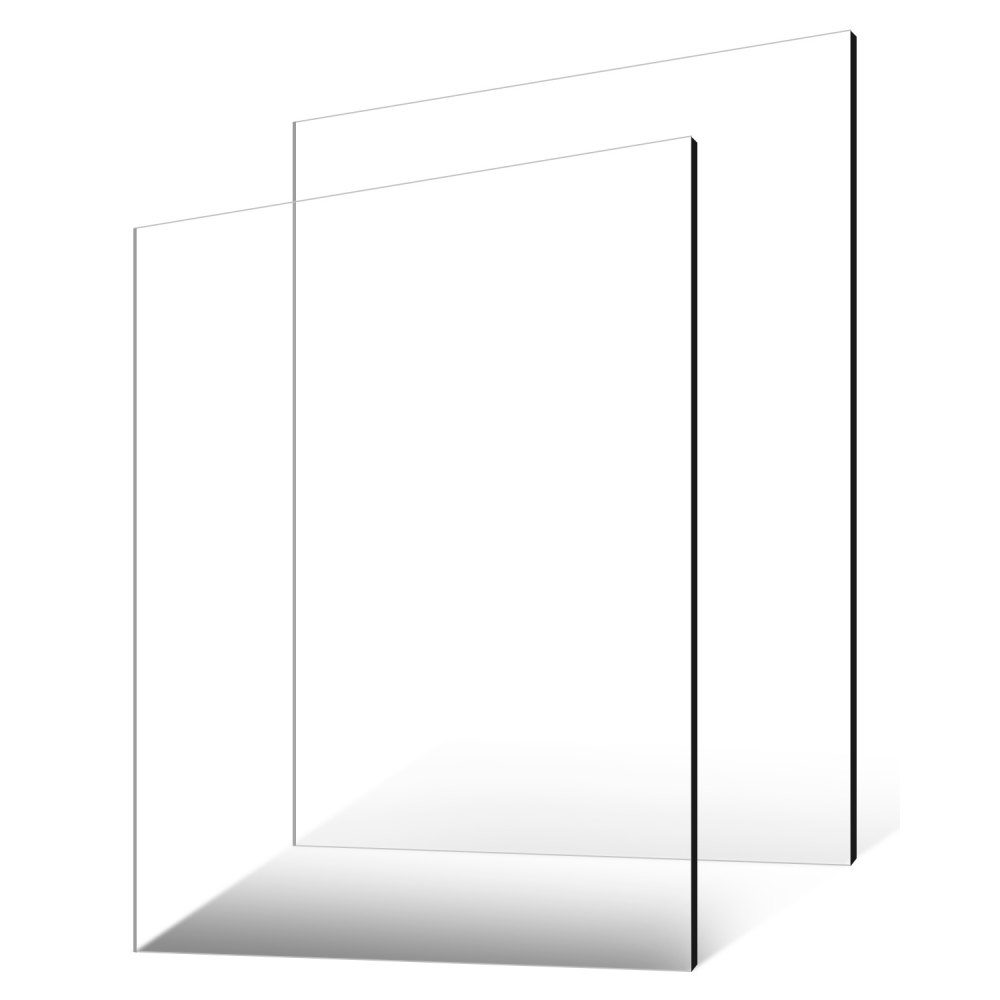 Plexiglas acrylplaat set van 2 plastic platen 610x914mm 6mm dik helder plastic glas voor knutselprojecten Vervangingsglas voor fotolijst DIY-display Gemakkelijk te snijden