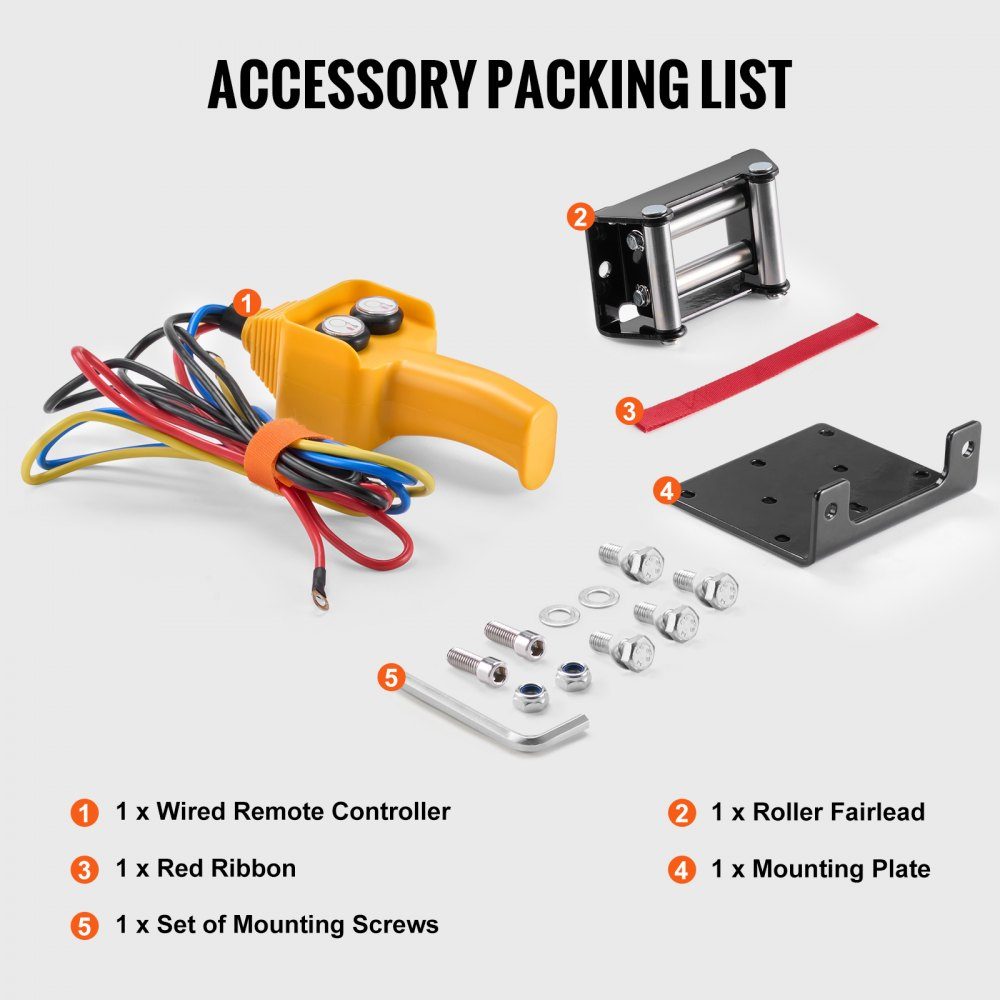 Electric Winch, 2000 Pounds Towing Capacity, 12V DC ATV/UTV Winch with Φ5/32" x 39ft 7-Strand Steel Cable Reel, Cable Remote Control, IP55 Waterproof for Off-Road UTV ATV Towing