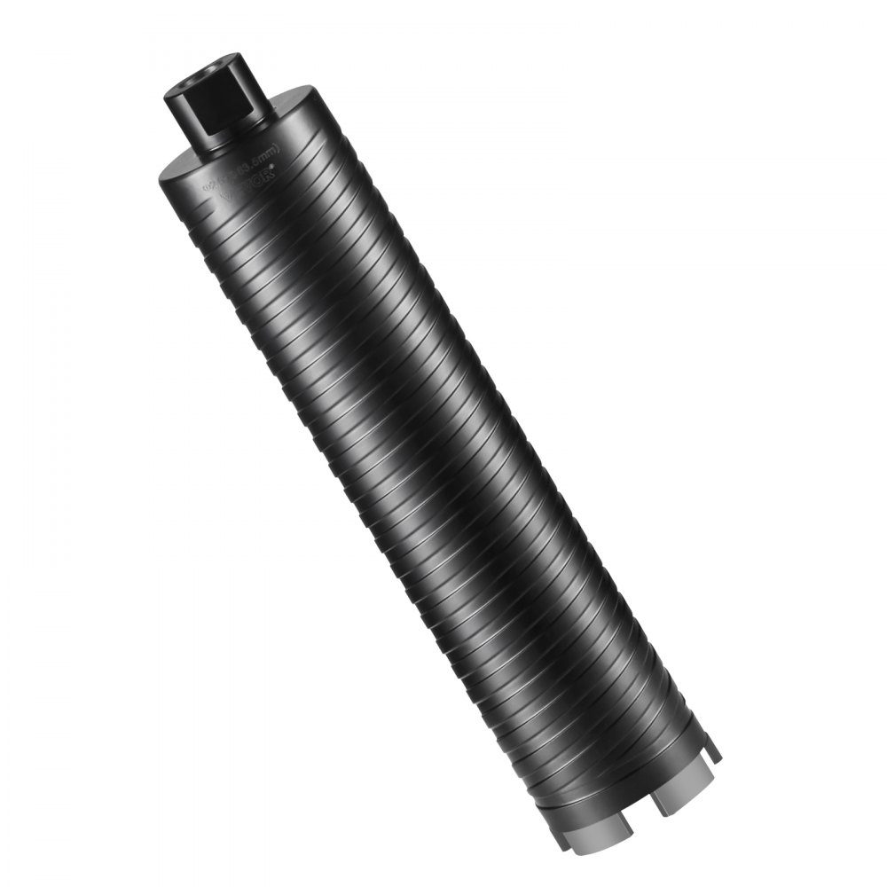 Diamantkernboor, 63,5 mm natte/droge diamantkernboor voor bakstenen en blokken, betonkernboor met geleideboor en zaagblad, 241,3 mm boordiepte, 5/8"-11 binnendraad