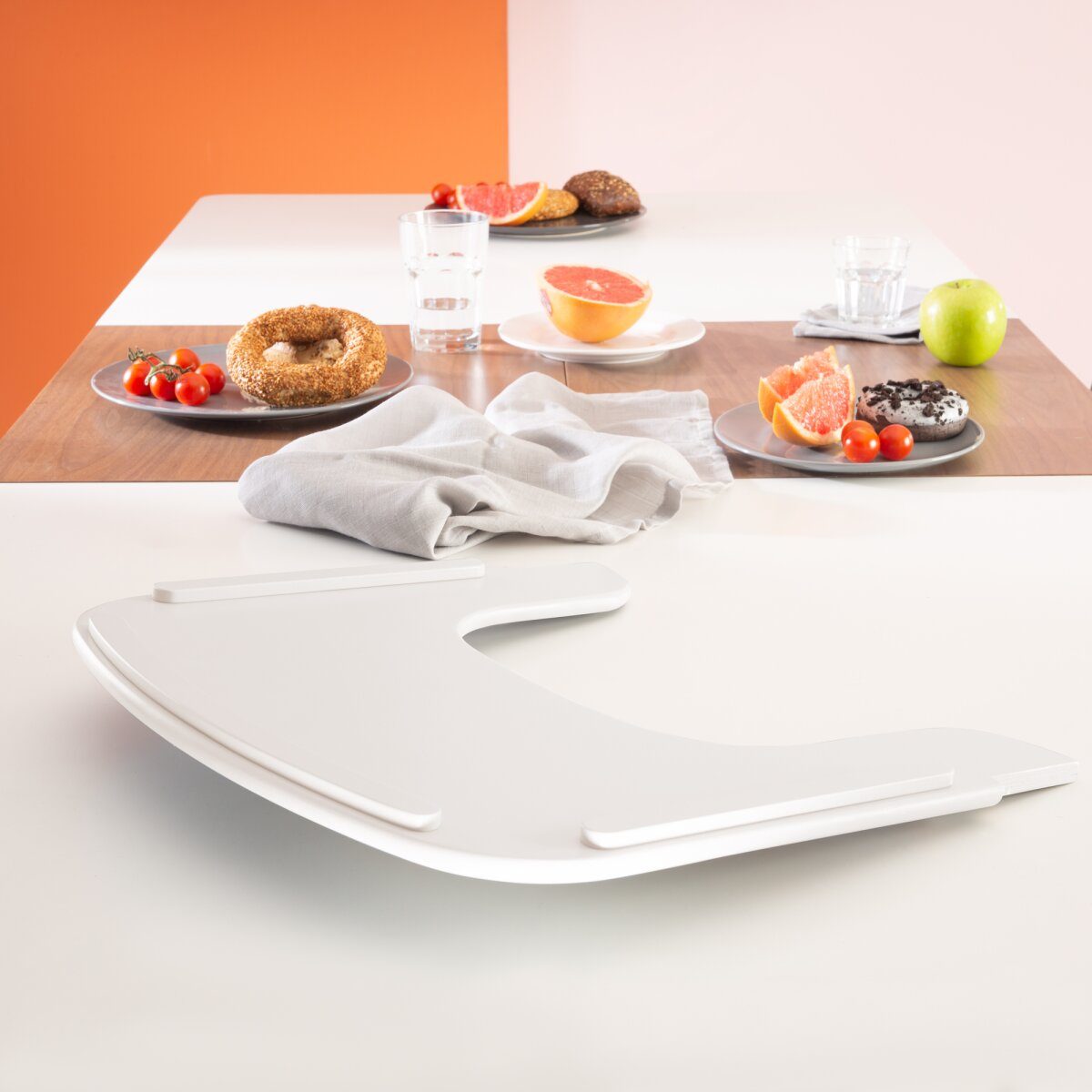 planche à manger roba pour 'Sit Up Flex' - compatible avec le système de ceinture et les supports - bois blanc
