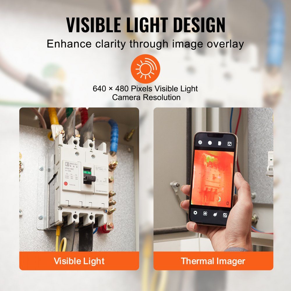 Thermal Imaging Camera for Android and IOS, Wireless Infrared Thermal Imaging Camera with 256x192 IR Resolution, Wi-Fi and Visual Camera, Thermal Imaging Camera with 25Hz Refresh Rate for Smartphones