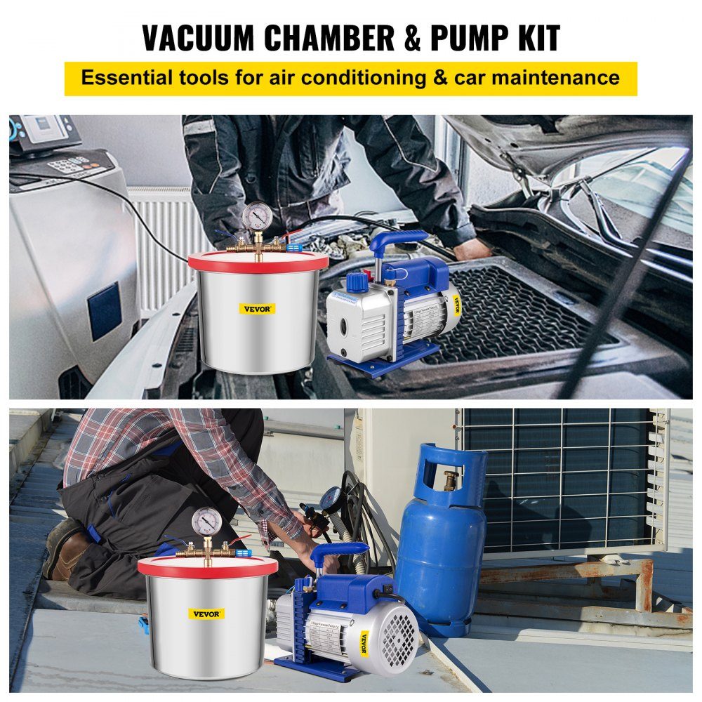 7,57 liter vacuümpomp, vacuümkamervacuümpomp, 113 l/min, 1/3 HP vacuümpomp