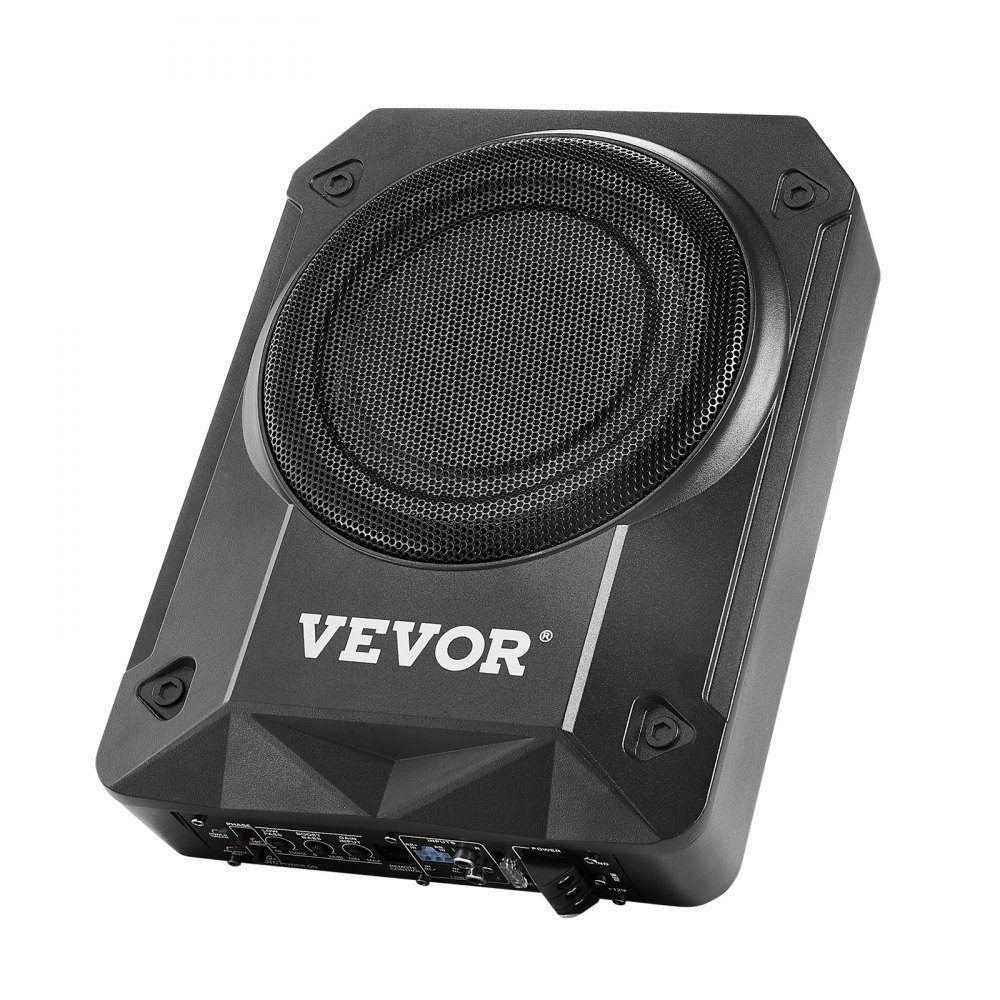 Subwoofer samochodowy pod siedzeniem 800 W, smukły subwoofer samochodowy o średnicy 203 mm, podsystem z wbudowanym wzmacniaczem, wejście wysokiego/niskiego poziomu i regulacja głośności dla SUV-ów, ciężarówek