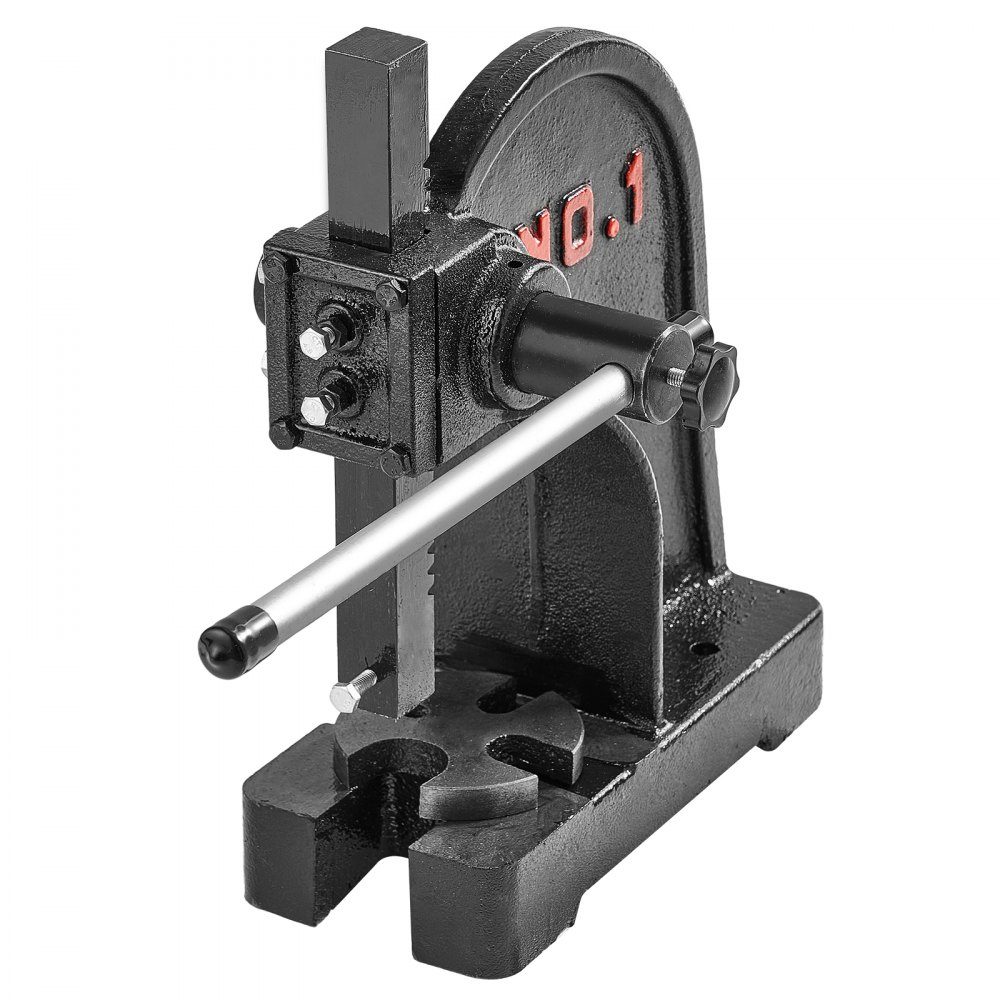 Mandrel Press, 1 Ton Hand Lever Press, Manual Mandrel Press Precision Hand Press, 150mm Maximum Height, Desktop Manual Cast Iron Punch Press for Punching, Bending, Stretching, Forming