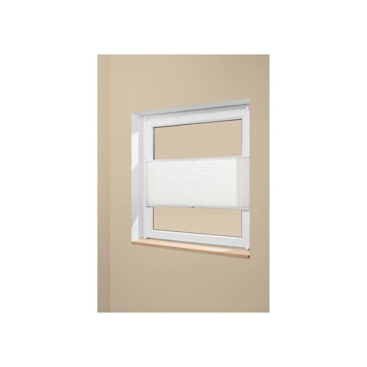 LIVARNO® pleated roller blind for windows, no drilling, 80 x 130 cm, white