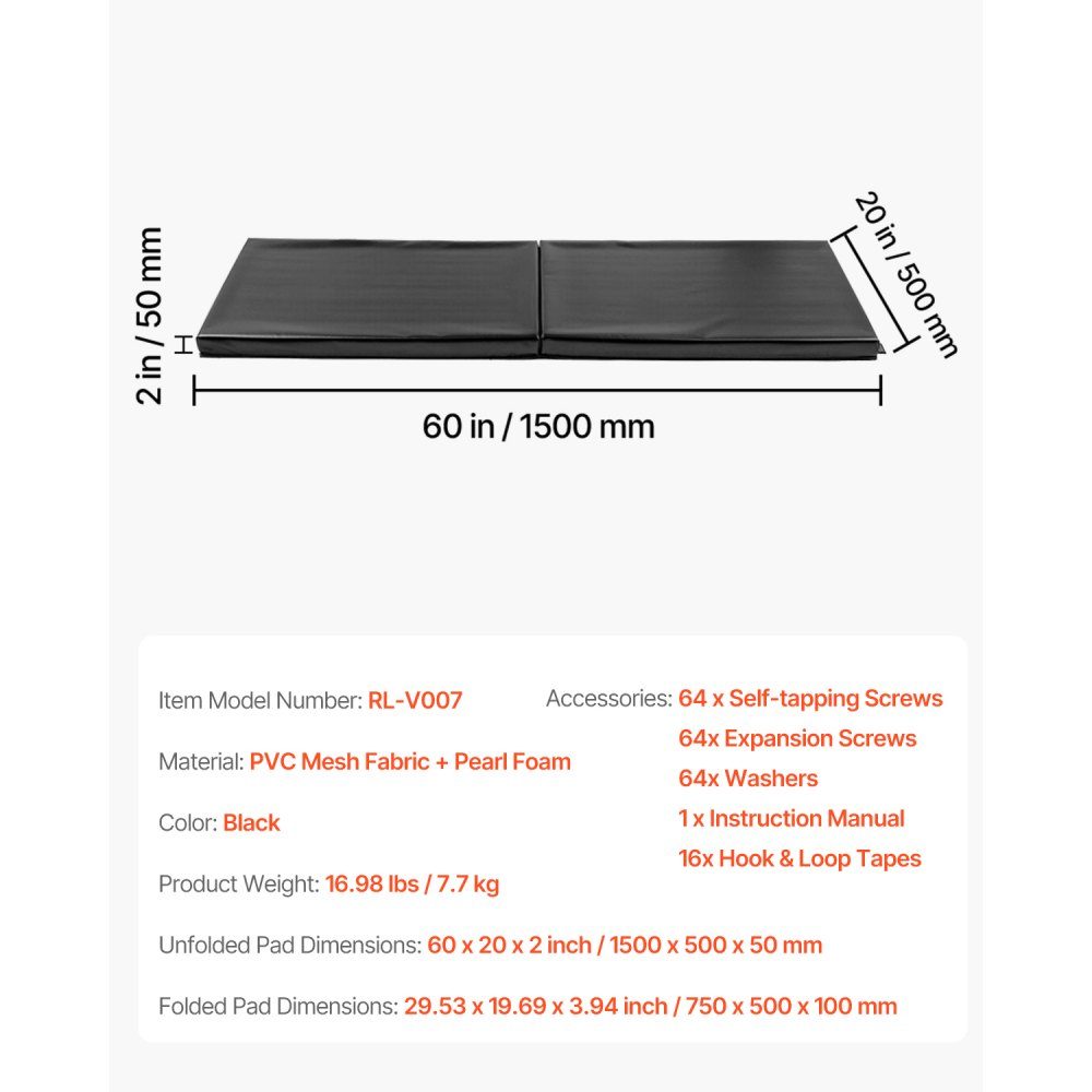 4 x Gym Wall Pads (150 x 50 x 5 cm), Tear-Resistant Wall Mat, Removable High Density Foam Padding for Wall Mounting for Basketball Courts, Garage Protective Pads