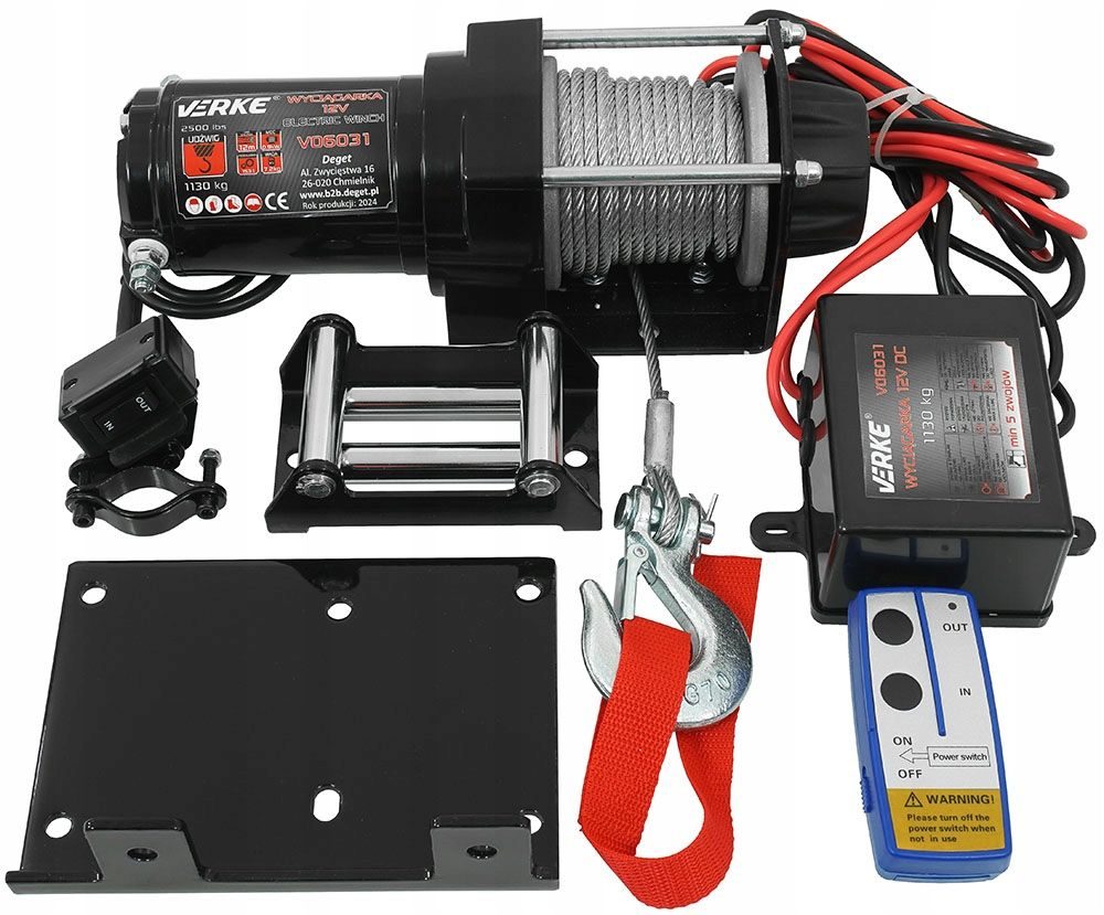 ELEKTRISCHE SEILWINDE 12V 1130kg – Ihre Offroad-Lösung!