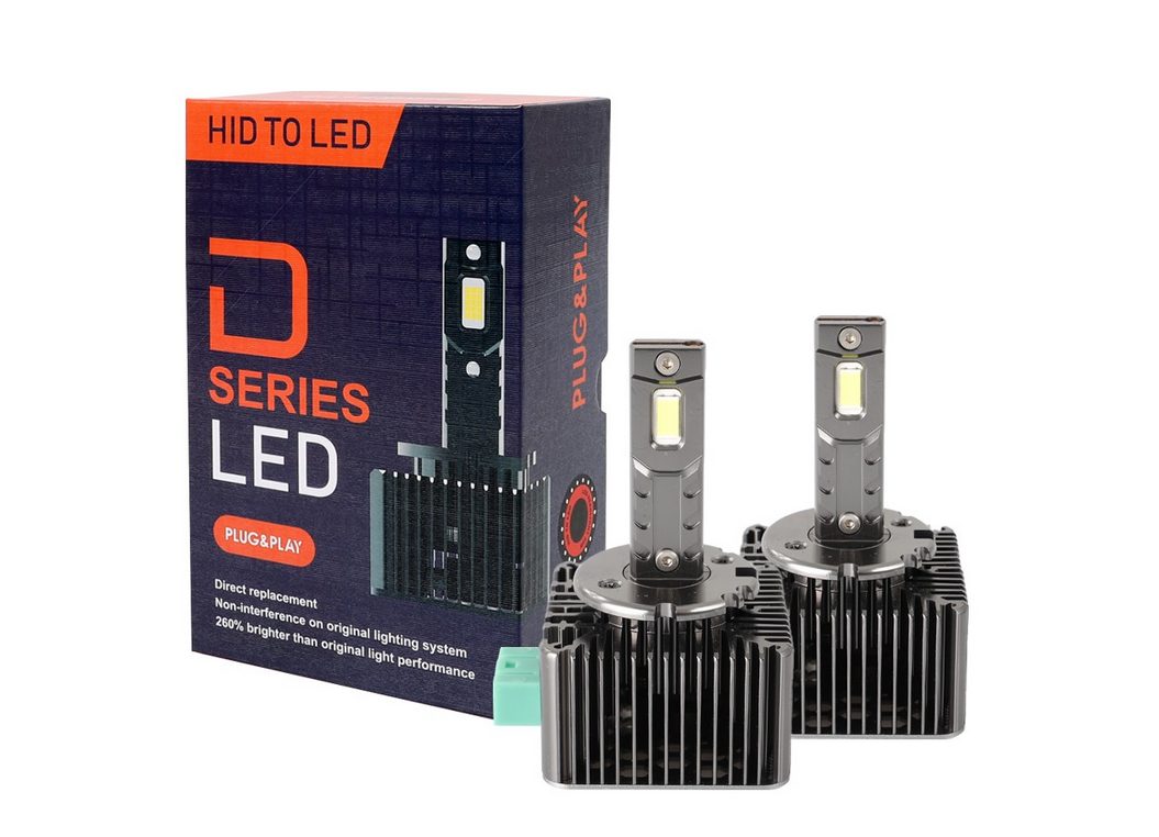 Conversion kit from xenon to D3S LED headlight bulbs 6000K 35W – CANBUS Plug & Play set (2 pieces)