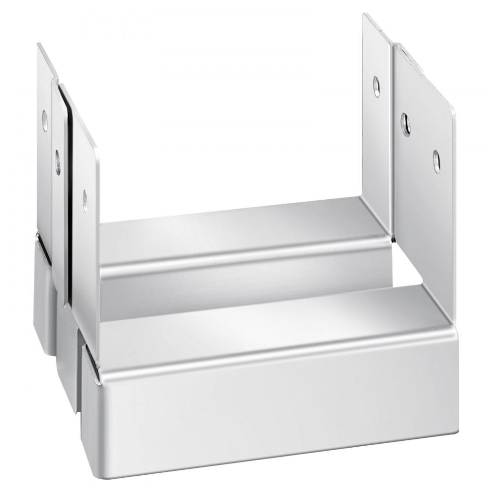 Supports de poteaux, 10 pièces, dimensions intérieures 89,6x90,5 mm pour poteaux 88,9x88,9 mm, ancrage de poteau en béton, pied de poteau en acier au carbone avec une hauteur d'espacement de 25,4 mm, pour pergolas et terrasses en béton