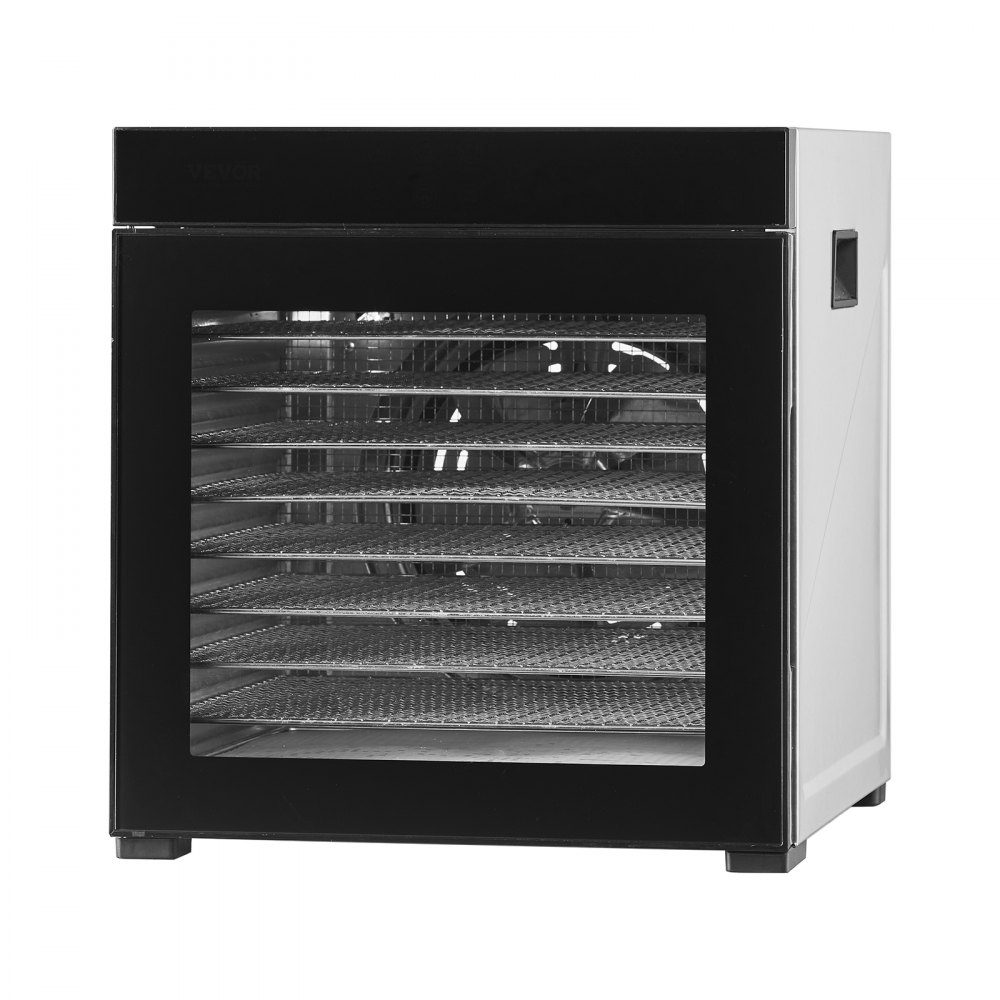 Déshydrateur Déshydrateur 10 bols en acier inoxydable, séchoir électrique 1000 W avec température réglable, lyophilisateur pour viande séchée, viande, fruits, légumes, herbes, friandises pour chiens – Réf. HT-23699
