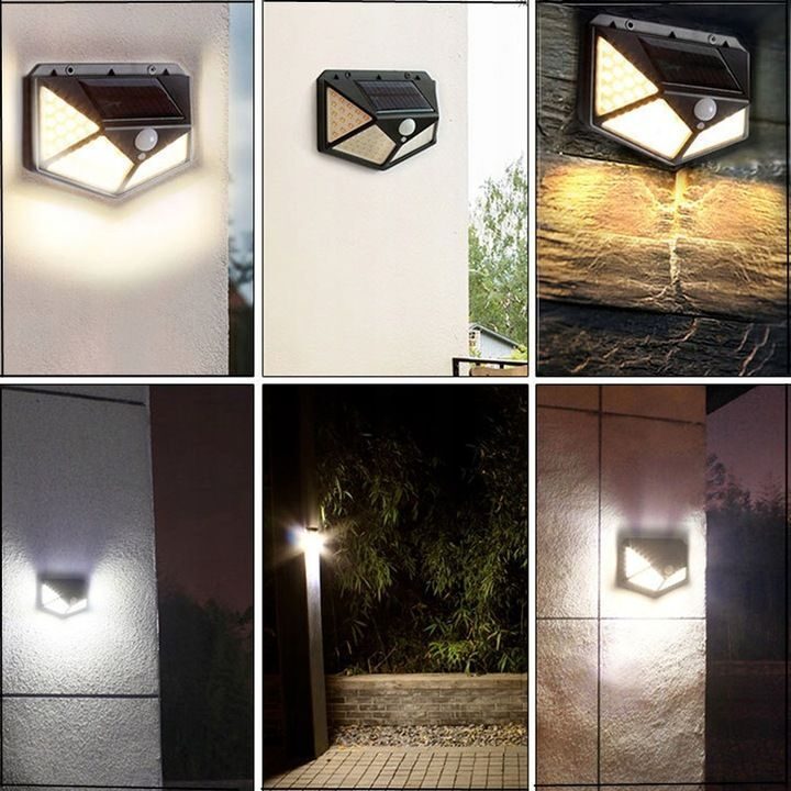 Lampe solaire avec détecteur de mouvement, ensemble complet XXXL