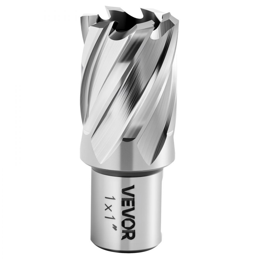 Carottier HSS Arbre Weldon 5 pièces. Diamètre de coupe 12,7/15,87/25,4 mm, 3 forets avec 2 broches de centrage, profondeur de coupe 25,4 mm, 3 boîtes en plastique, idéal pour les forets magnétiques en acier et aluminium