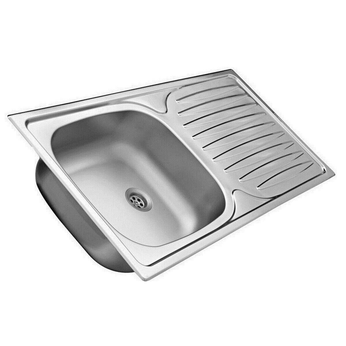 *AANBIEDING* Inbouwspoelbak RVS glad 860 x 435