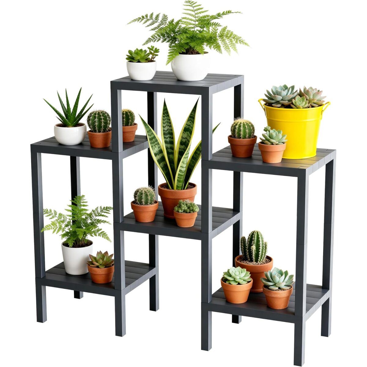 Étagère à fleurs Ribelli à 6 niveaux, gris