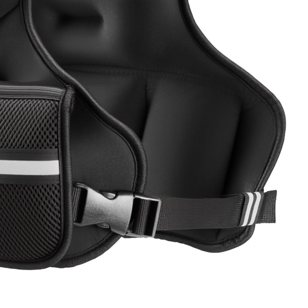 Adjustable Weight Vest 5-9.1kg with 6 Iron and Sand Weights and Reflective Strip Body Weight Vest Training Set for Men Women Training Equipment for Strength Training Running