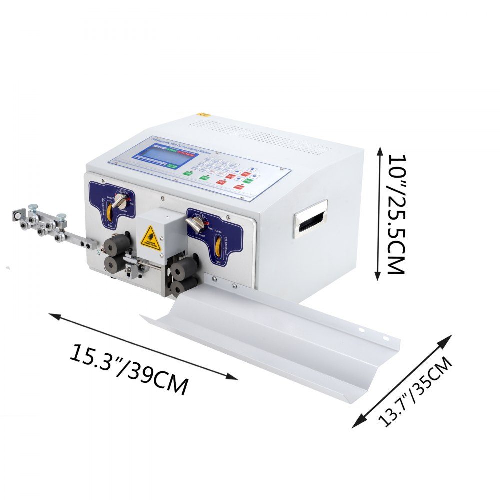 Automatische Computer-Abisoliermaschine 300 W, Kabelschneidemaschine 1-100.000 mm, 230 V Drahtbiegemaschine max. Kanaldurchmesser 10 mm, Kabelschälmaschine mit LCD-Bildschirm und Richtmaschine