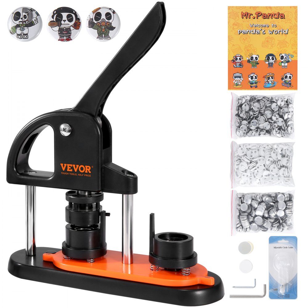 Button machine button machine 25 mm 500 pieces. Badge Punch Press, Button Press, DIY Badge Press Machine, Button Badge Maker for Personalized Badges, Including Magic Book