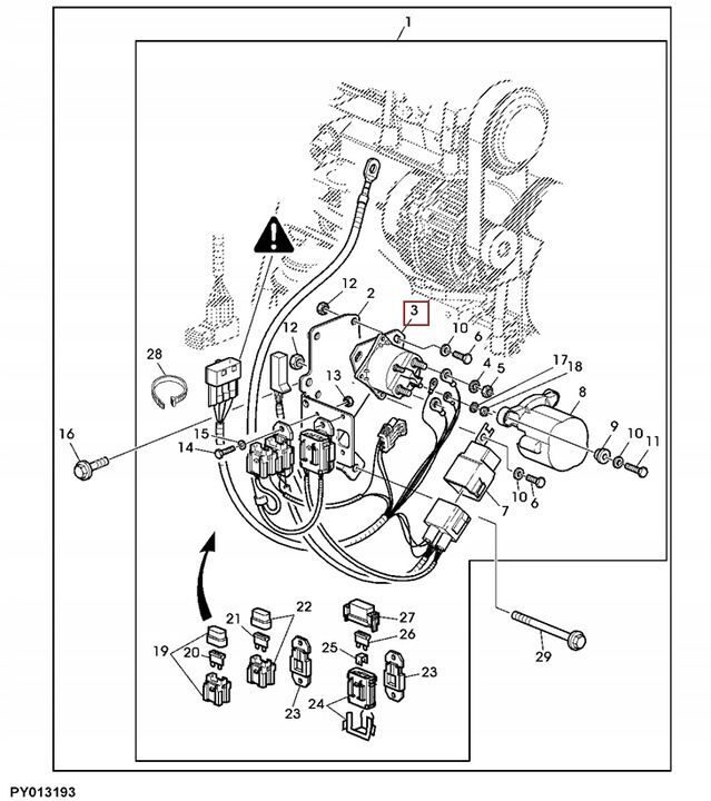 Relais de démarreur d'origine John Deere RE164448