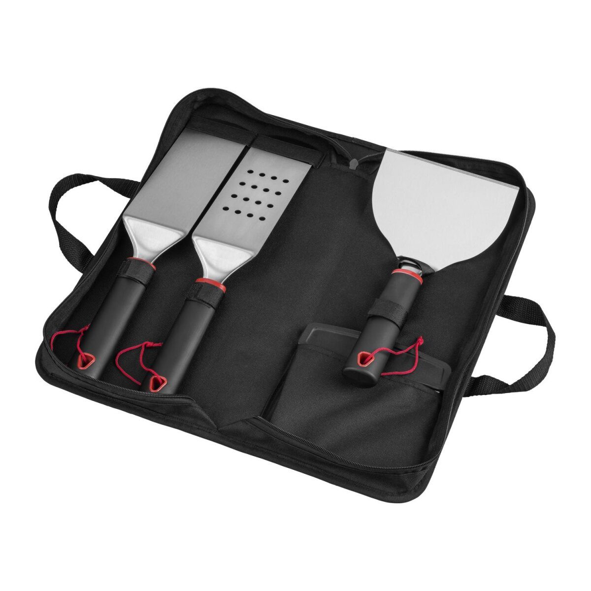 GRILLMEISTER Edelstahl-Grillbesteck-Set / Edelstahl-Grillspatel-Set