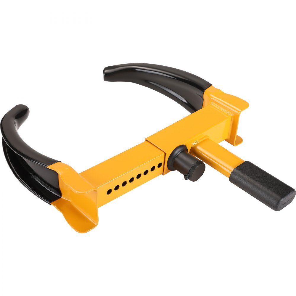 Lot de 2 griffes de stationnement antivol, 9 positions réglables avec 6 clés pour voiture, SUV, véhicule tout-terrain, remorque, griffe de pneu, antivol, pince de roue, blocage de roue, jaune