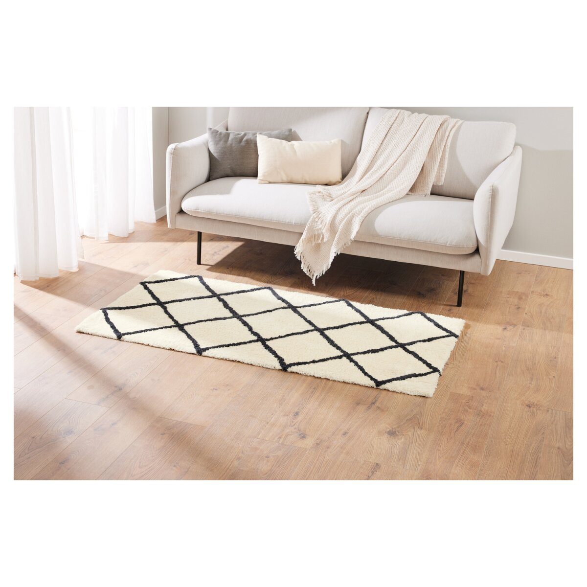 Tapis à poils longs, 80 x 150 cm / Ø 100 cm