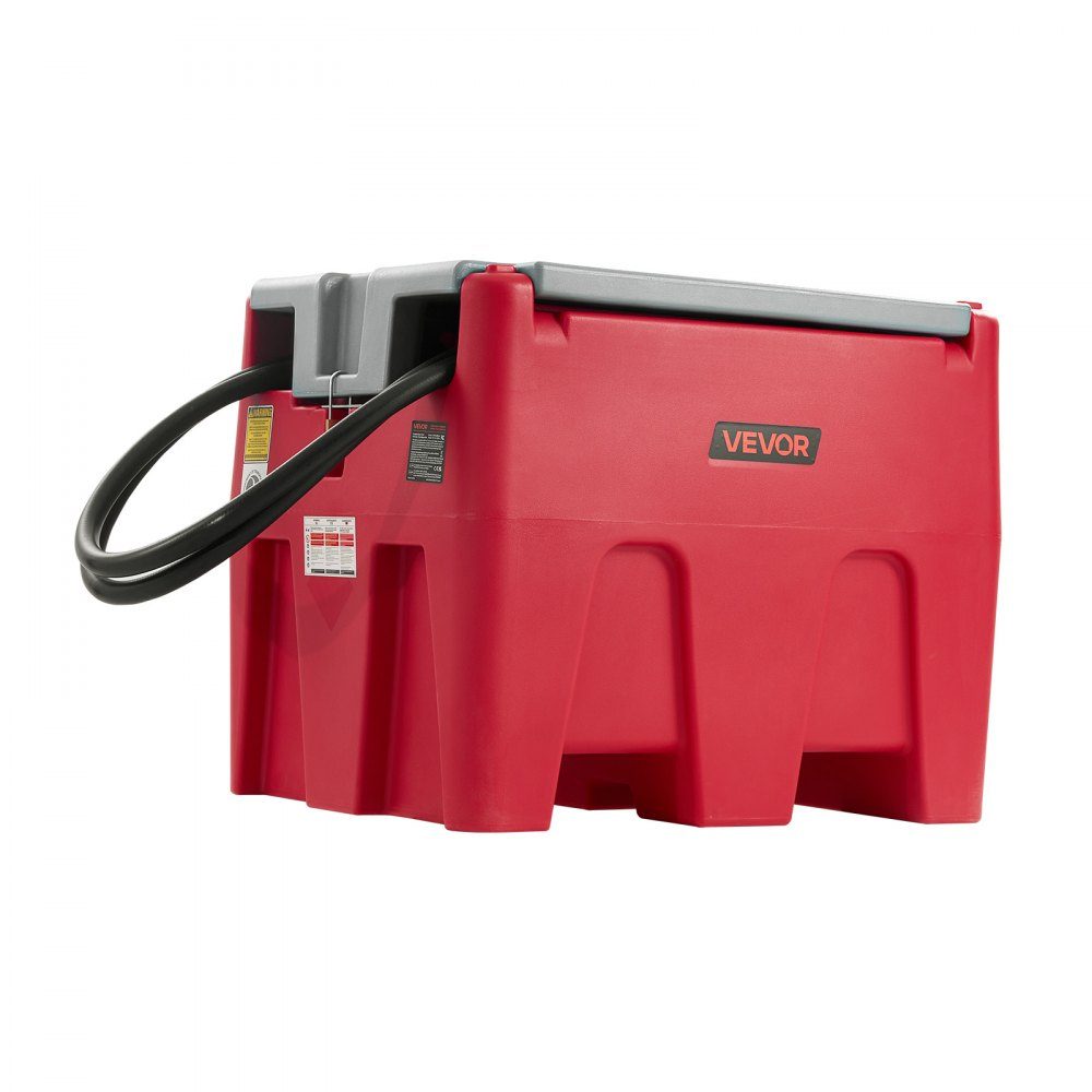 Portable diesel and petrol tank, 220L, 45L/min flow rate, diesel fuel tank with 12V transfer pump, 4m hose, automatic refueling nozzle, fuel transport transfer tank, red