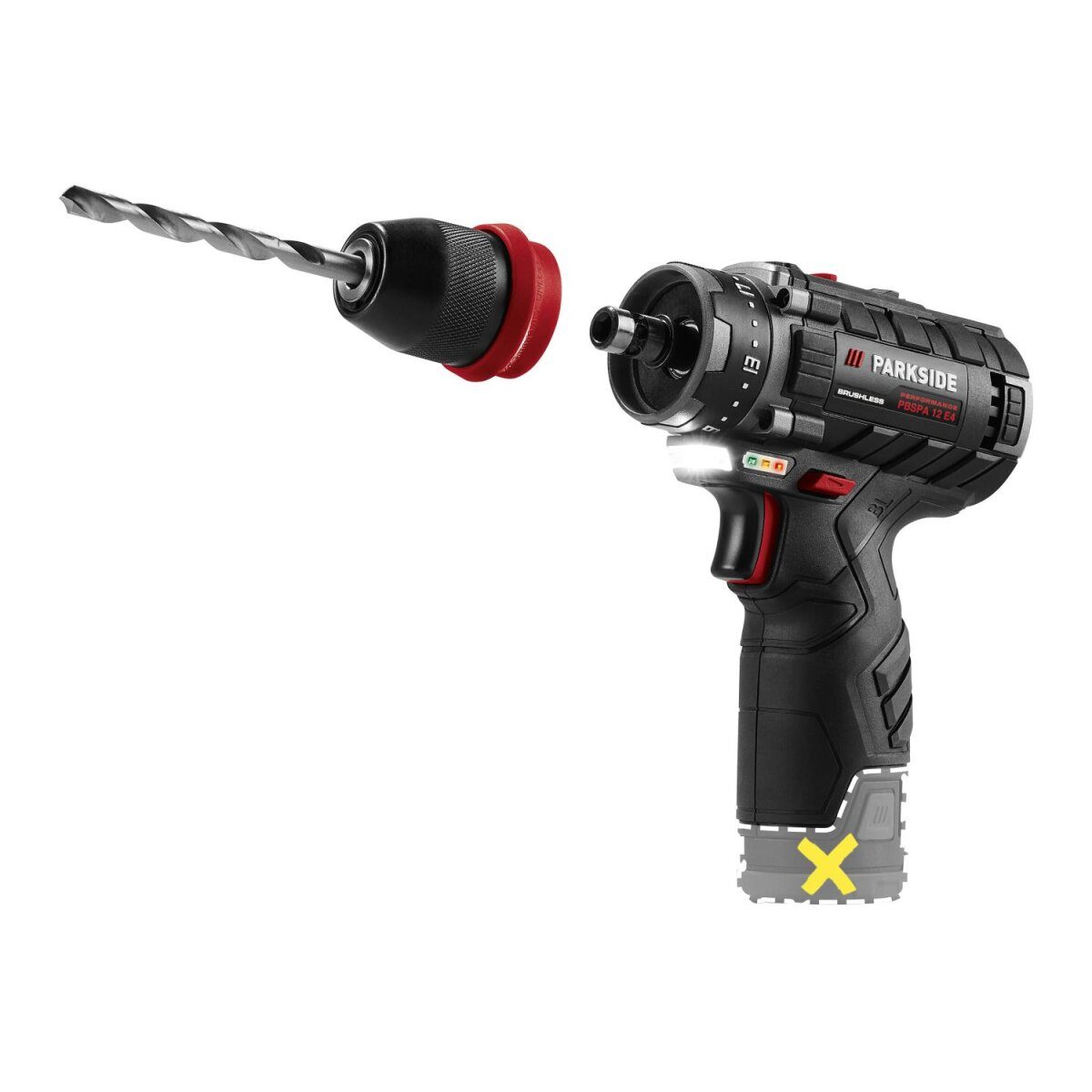 Perceuse-visseuse sans fil PARKSIDE PERFORMANCE® 12 V »PBSPA 12 E4«