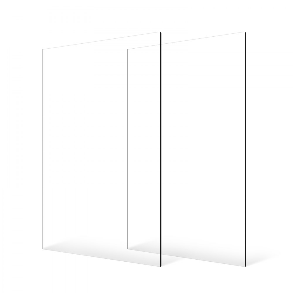 Plexiglas acrylplaten, set van 2 plastic platen, 610x1219 mm, 3 mm dik, helder gegoten plastic glas voor ambachtelijke projecten, vervangend glas voor fotolijsten, doe-het-zelf-display, gemakkelijk te snijden Plexiglas acrylplaten, set van 2 plastic platen, 610x1219 mm, 3 mm dik, helder gegoten plastic glas voor ambachtelijke projecten, vervangend glas voor fotolijsten, doe-het-zelf-display, gemakkelijk te snijden