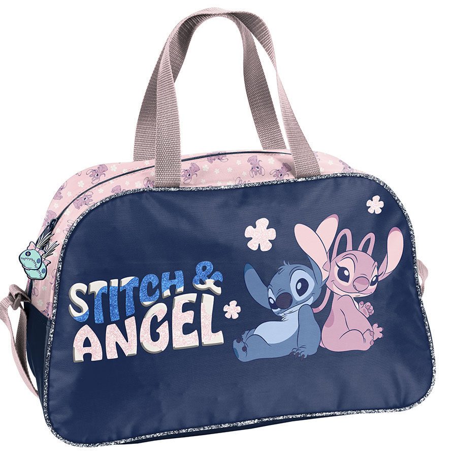 Tasche sportowa granatowa Stitch i Angel