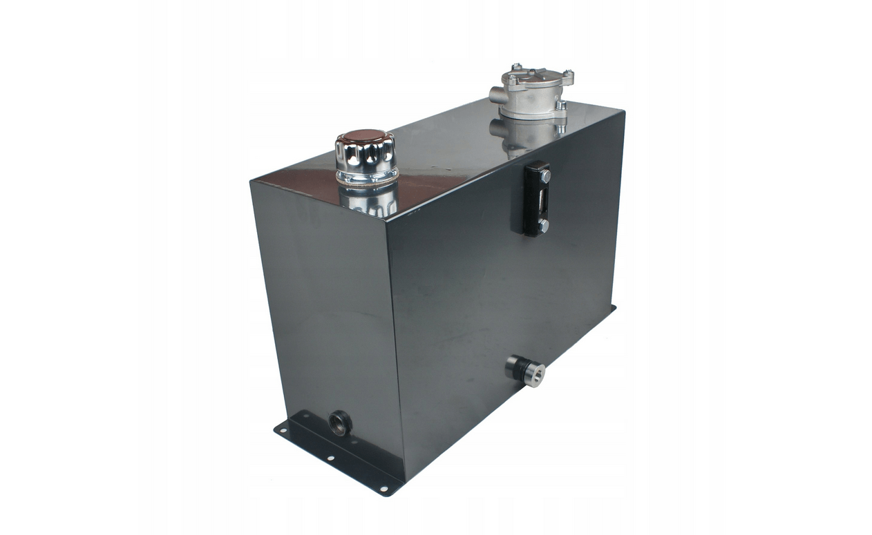 Uniwersalny zbiornik oleju na olej hydrauliczny metalowy 45l w komplecie z filtrem Uniwersalny zbiornik oleju na olej hydrauliczny metalowy 45l w komplecie z filtrem