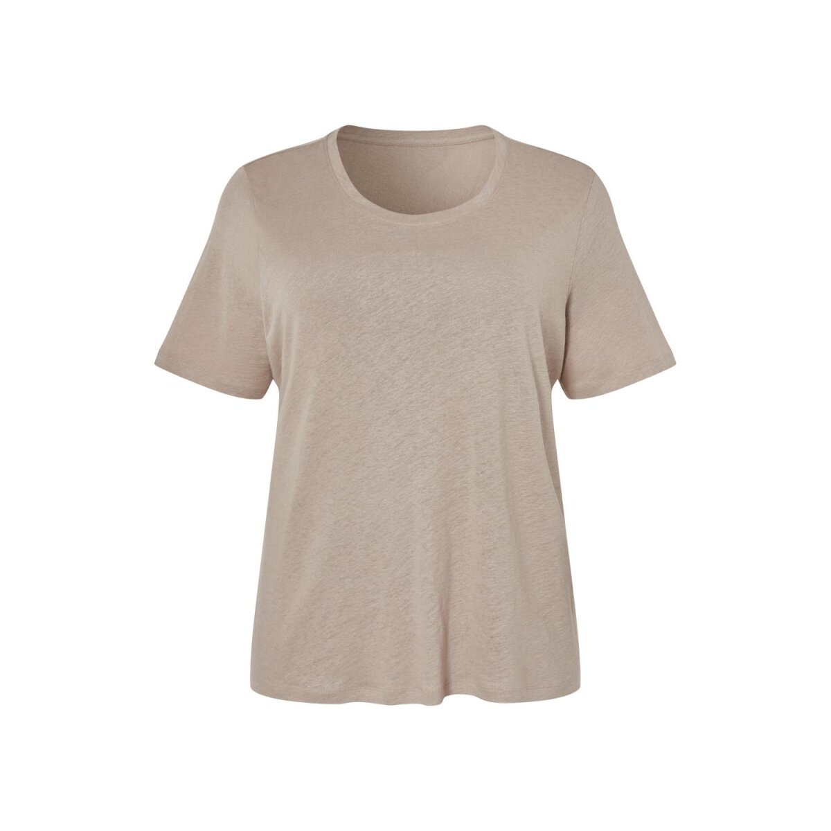 esmara® Damen Leinenshirt, legerer Schnitt (Taupe, XXL (52/54))