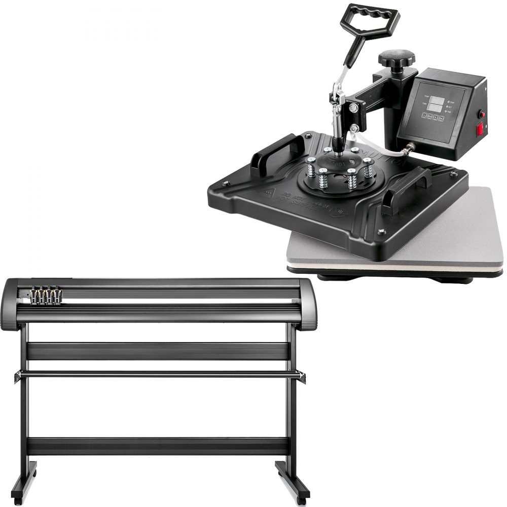 38x30cm hittepersmachine, 5 in 1 transferpers, hittepersmachine en 1350 mm vinylsnijplotter Snijplotter Desktopmachine