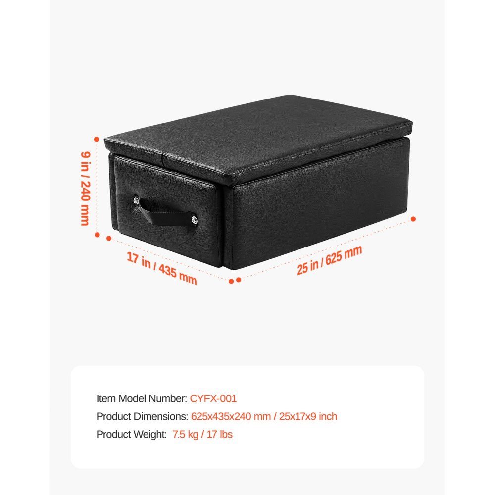Pilates Reformer Box (625 x 435 x 240 mm) Boîte de siège Pilates Reformer pour exercices, accessoires de Pilates en PU et bois de haute qualité, améliore la force, l'équilibre, l'amplitude de mouvement, noir