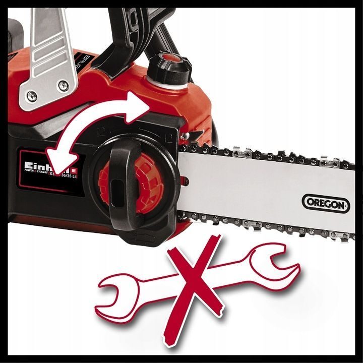 Einhell Akku-Kettensäge GE-LC 36/35 Li-Solo Power X-Change + Einhell Ladegerät mit 2X 3,0Ah PXC Starterkit