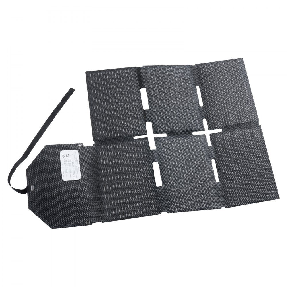 Foldable solar panel 60W, 16BB N-type monocrystalline solar panel with 24% efficiency, solar charger with MC4 output, Type-C, USB-A and DC ports for power stations when camping