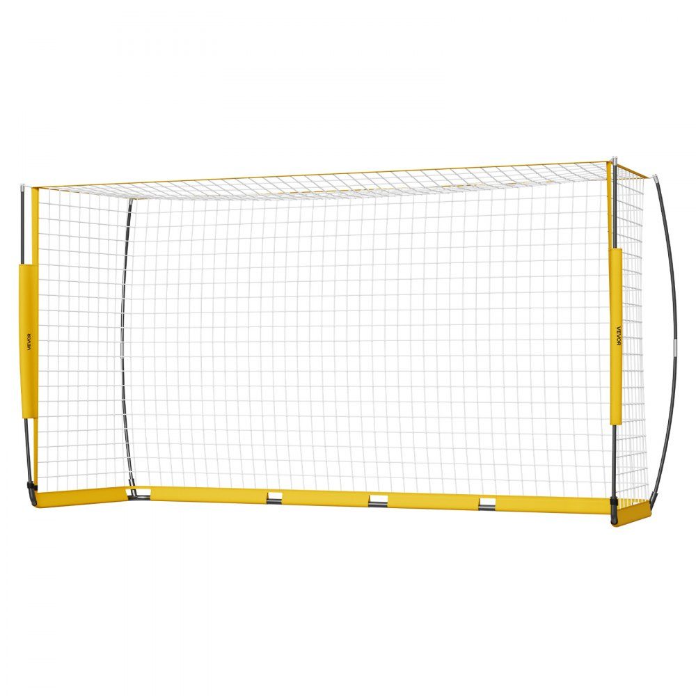 Portable Soccer Goal Soccer Goal Soccer Net 12x6ft Garden Large Practice Soccer Net Training Goal Set with Steel Fiberglass Structure All Weather Soccer Goals with Carry Bag Yellow