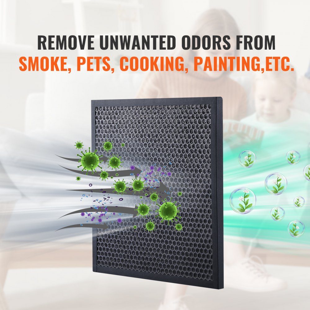 Activated Carbon Filter 3 Pack 40x40cm Air Filter Replacement High Efficiency Level 2 Filters Compatible with BlueDri and Scrubber Air Purifiers Water Damage Restoration Equipment