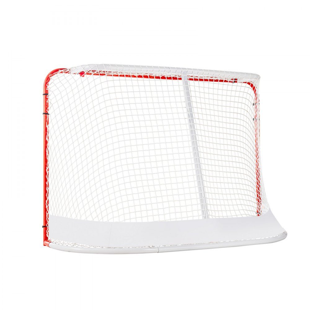 Hockey Goal Street Hockey Net, Street Hockey Goal Hockey Net, 183 x 64 x 122 cm, Hockey Training Goal Set, Official Professional Indoor/Outdoor Steel Tubing Hockey Goal with Net, White/Red, Training