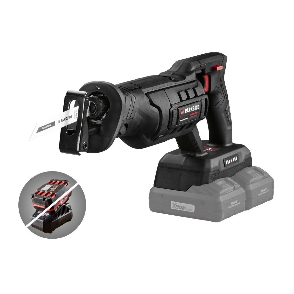 PARKSIDE PERFORMANCE Scie alternative sans fil 40 V « PPSSA 40-Li A1 », sans batterie ni chargeur