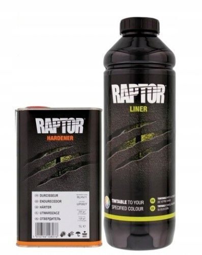1x peinture RAPTOR originale UPOL RLB/S1 noire avec durcisseur dans un set