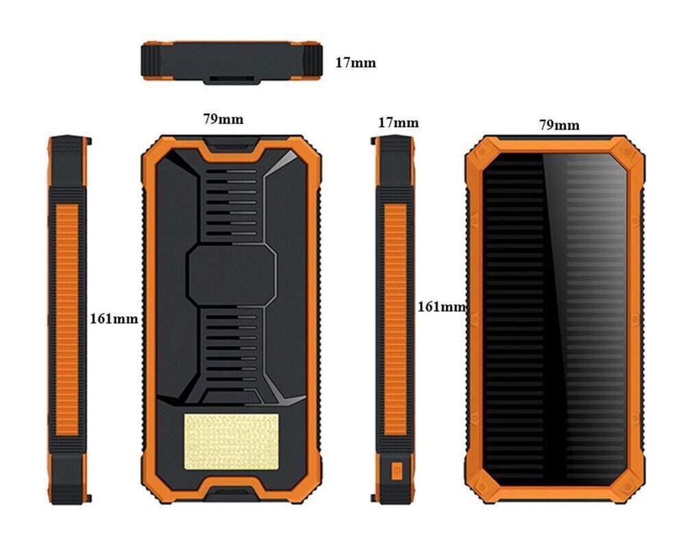 Solar Power Bank Tragbares externes Ladegerät für alle Mobiltelefone