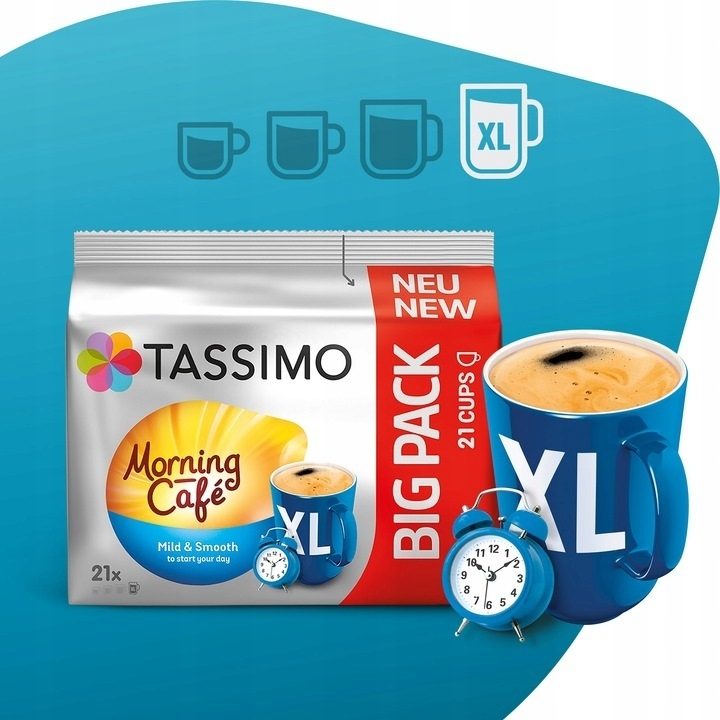 Tassimo MEGAPACK Black Coffee Blend Kapselset 5 Packungen + 1 Packung GRATIS! [116 Stück]