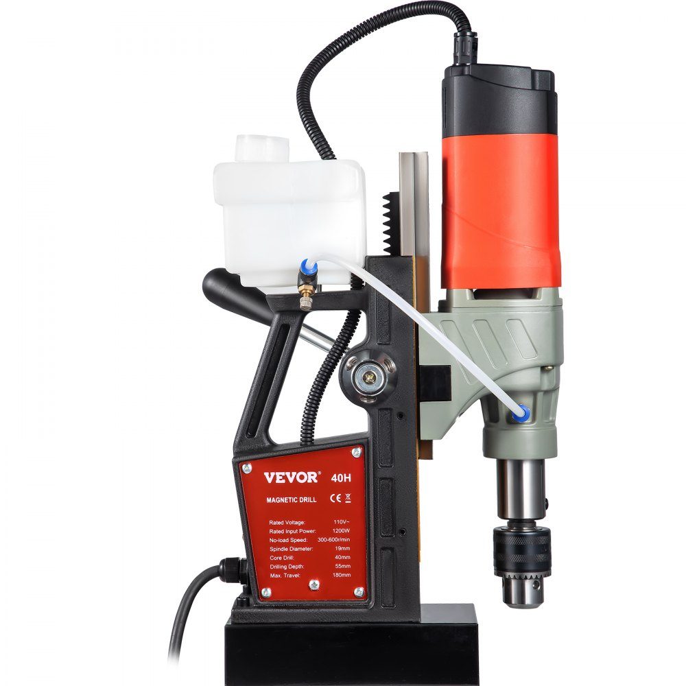 1200 W Magnetbohrmaschine, Magnetbohrmaschine, 13000 N, elektrische Kernbohrmaschine, Industriebohrmaschine, 580 U/min, variable Geschwindigkeit, für alle Oberflächen und Heimwerkerarbeiten
